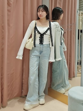 「one after another NICE CLAUP（ワンアフターアナザーナイスクラップ）のアイテム」を使った、ayano.さん（レディース・156cm）の春コーディネート