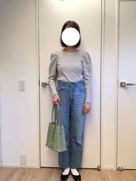 「GUコーデ」｜「アイテム（バレエシューズ）」を使った、oyasumiさん（レディース・164cm）の冬コーディネート