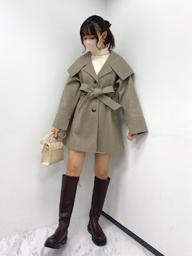 「OLIVE des OLIVE（オリーブデオリーブ）のアイテム（その他アウター）」を使った、karenさん（レディース・166cm）の秋コーディネート