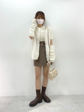 「OLIVE des OLIVE（オリーブデオリーブ）のアイテム（その他アウター）」を使った、karenさん（レディース・166cm）の秋コーディネート
