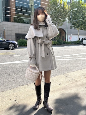 「OLIVE des OLIVE（オリーブデオリーブ）のアイテム（その他アウター）」を使った、karenさん（レディース・166cm）の秋コーディネート