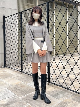 「チョコ色に染まれ」｜「アイテム（キャミソール）」を使った、karenさん（レディース・166cm）の冬コーディネート