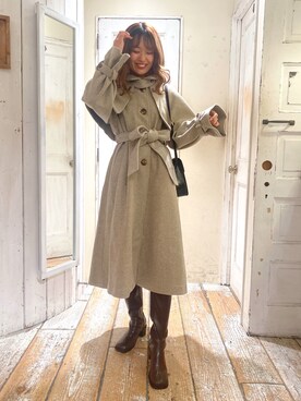 「OLIVE des OLIVE（オリーブデオリーブ）のアイテム（その他アウター）」を使った、karenさん（レディース・166cm）の秋コーディネート