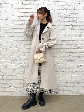 「OLIVE des OLIVE（オリーブデオリーブ）のアイテム（その他アウター）」を使った、karenさん（レディース・166cm）の秋コーディネート