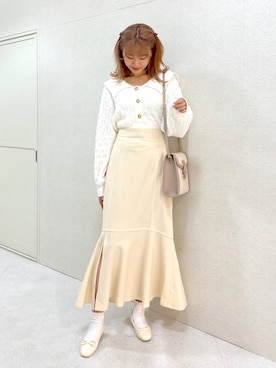 「スリット」｜「アイテム（バレエシューズ）」を使った、karenさん（レディース・166cm）の春コーディネート