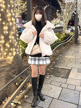 「スクエアトゥ」｜「アイテム（ブルゾン）」を使った、karenさん（レディース・166cm）の冬コーディネート