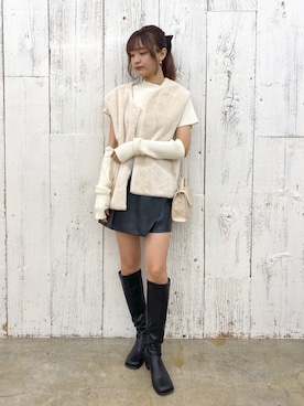 「OLIVE des OLIVE（オリーブデオリーブ）のアイテム（その他アウター）」を使った、karenさん（レディース・166cm）の秋コーディネート