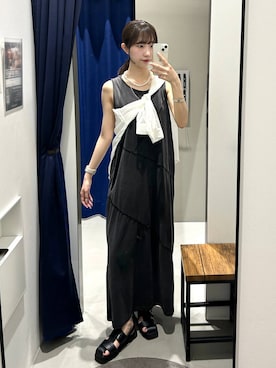 「PAGEBOY」｜「アイテム（ワンピース/ドレス）」を使った、Risakoさん（レディース・164cm）の夏コーディネート