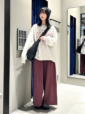 「アイテム（スウェット）」を使った、Risakoさん（レディース・164cm・20代）の夏コーディネート
