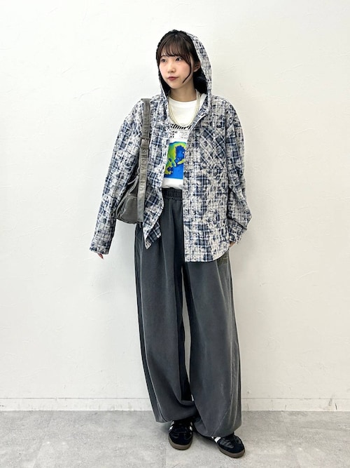 ブラウス シャツ 「UNISEX」オンブレフードシャツ レディース メンズ UNISEX》オンブレフードシャツ（シャツ/ブラウス）｜PBLIM