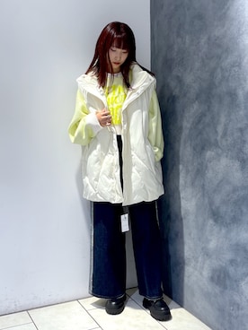 「ストリートカジュアル」｜「アイテム（ブルゾン）」を使った、Risakoさん（レディース・164cm）の秋コーディネート