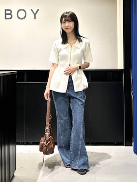 「PAGEBOY（ページボーイ）のアイテム」を使った、Risakoさん（レディース・164cm）の夏コーディネート