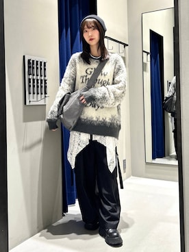 「PBLIM（ページボーイリム）のアイテム（帽子）」を使った、Risakoさん（レディース・164cm）の秋コーディネート