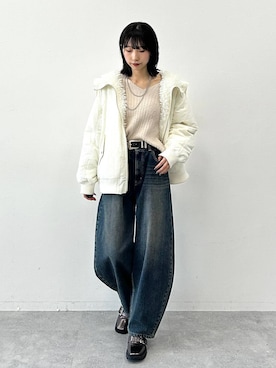 「and ST SALE」｜Risakoさん（レディース・165cm）の冬コーディネート