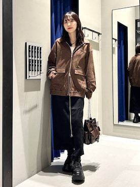「アイテム（ブルゾン）」を使った、Risakoさん（レディース・164cm・20代）の秋コーディネート