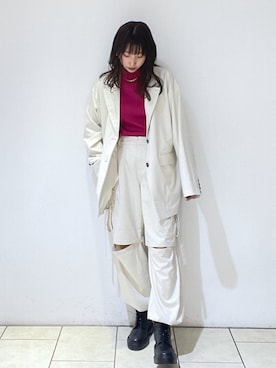 「フォーマルスタイル」｜「アイテム（ジャケット/アウター）」を使った、Risakoさん（レディース・164cm）の冬コーディネート