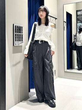 「アイテム（ニットキャップ/ビーニー）」を使った、Risakoさん（レディース・164cm・20代）の夏コーディネート