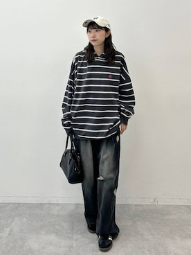 「アイテム（パーカー）」を使った、Risakoさん（レディース・164cm・20代）の夏コーディネート