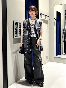 「アイテム（その他アウター）」を使った、Risakoさん（レディース・164cm・20代）の夏コーディネート