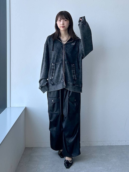 パーカー 「UNISEX/選べる着丈」ピグメントZIPパーカー レディース メンズ UNISEX/選べる着丈】ピグメントZIPパーカー（パーカー）｜Anui
