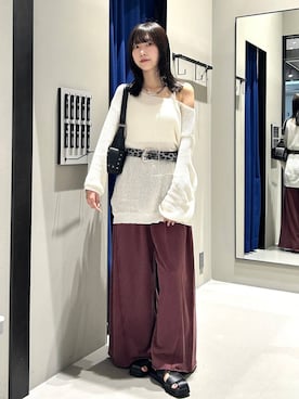 「アイテム（スウェットパンツ）」を使った、Risakoさん（レディース・164cm・20代）の夏コーディネート