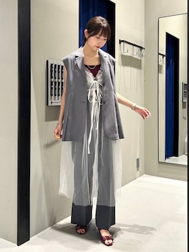 「PAGEBOY」｜「アイテム（ワンピース/ドレス）」を使った、Risakoさん（レディース・164cm）の夏コーディネート