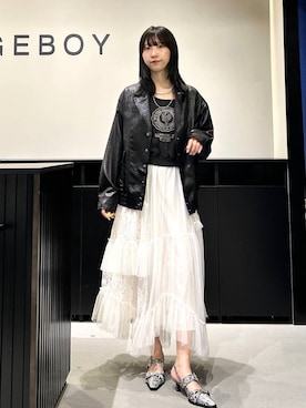 「アイテム（ブルゾン）」を使った、Risakoさん（レディース・164cm・20代）の夏コーディネート