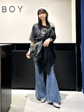 「アイテム（ニットキャップ/ビーニー）」を使った、Risakoさん（レディース・164cm・20代）の夏コーディネート
