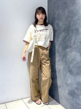 「ベージュブラウン」｜Risakoさん（レディース・164cm）の夏コーディネート