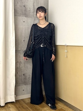 「アイテム（スウェットパンツ）」を使った、Risakoさん（レディース・164cm・20代）の夏コーディネート