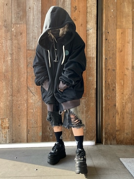 「FACETASM（ファセッタズム）のアイテム（ジャケット/アウター）」を使った、NOAさん（レディース・150cm）の秋コーディネート