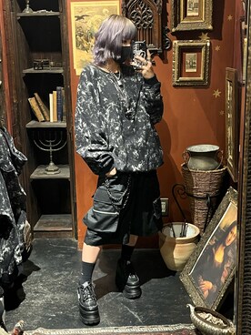 「KMRii（ケムリ）のアイテム（スウェット）」を使った、NOAさん（レディース・150cm）の夏コーディネート