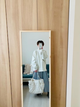 「ジーナシス」｜「アイテム（スウェット）」を使った、rayさん（レディース・158cm）の春コーディネート