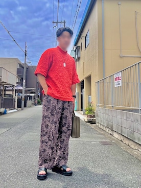 「RAGEBLUE（レイジブルー）のアイテム（サンダル）」を使った、tanonnoさん（メンズ・178cm）の冬コーディネート