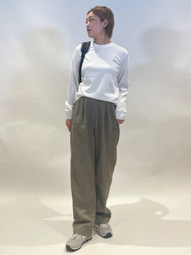「LACOSTE（ラコステ）のアイテム」を使った、すぎやまめぐみさん（レディース・163cm）の秋コーディネート