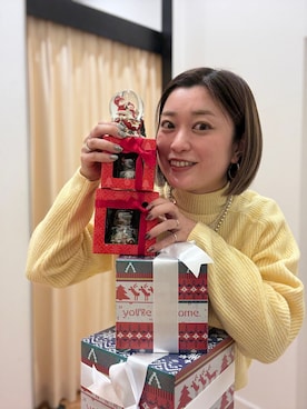 「アイテム（インテリア雑貨）」を使った、すぎやまめぐみさん（レディース・163cm）の冬コーディネート