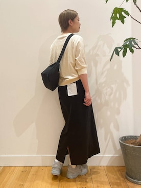 「MoonStar（ムーンスター）のアイテム」を使った、すぎやまめぐみさん（レディース・163cm）の夏コーディネート