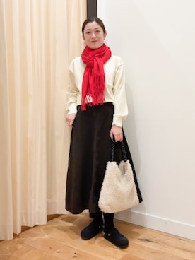 「アイテム（サンダル）」を使った、すぎやまめぐみさん（レディース・163cm）の秋コーディネート