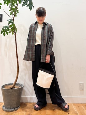 「骨格ナチュラル」｜すぎやまめぐみさん（レディース・163cm）の夏コーディネート