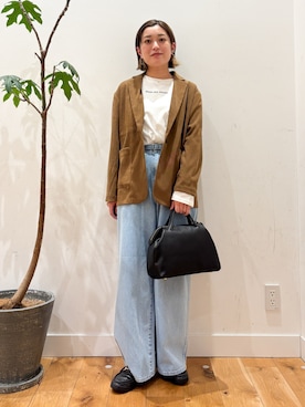 「アイテム（その他アウター）」を使った、すぎやまめぐみさん（レディース・163cm）の秋コーディネート