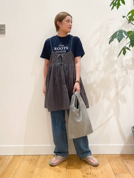 「URBAN RESEARCH DOORS（アーバンリサーチドアーズ）のアイテム（キャミソール）」を使った、すぎやまめぐみさん（レディース・163cm）の夏コーディネート
