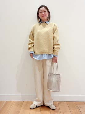 「アイテム（シャツ/ブラウス）」を使った、すぎやまめぐみさん（レディース・163cm）の秋コーディネート