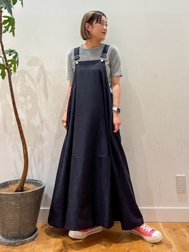 「FORK&SPOON（フォークアンドスプーン）のアイテム（ワンピース）」を使った、すぎやまめぐみさん（レディース・163cm）の夏コーディネート