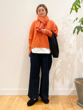 「doors」｜「アイテム（スリッポン）」を使った、すぎやまめぐみさん（レディース・163cm）の秋コーディネート