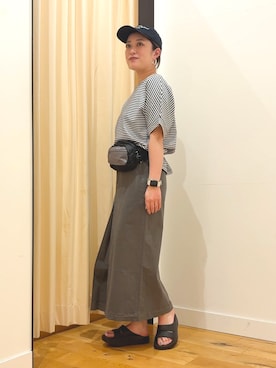 「URBAN RESEARCH DOORS（アーバンリサーチドアーズ）のアイテム（キャップ）」を使った、すぎやまめぐみさん（レディース・163cm）の春コーディネート