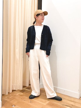 「FORK&SPOON」｜「アイテム（帽子）」を使った、すぎやまめぐみさん（レディース・163cm）の秋コーディネート