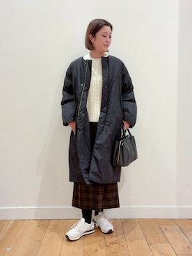 「アイテム（ハンドバッグ）」を使った、すぎやまめぐみさん（レディース・163cm）の秋コーディネート