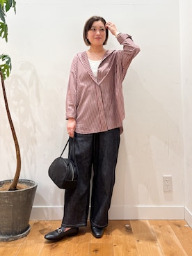 「アイテム（タンクトップ）」を使った、すぎやまめぐみさん（レディース・163cm）の夏コーディネート