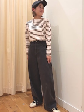 「FORK&SPOON」｜「アイテム（帽子）」を使った、すぎやまめぐみさん（レディース・163cm）の夏コーディネート