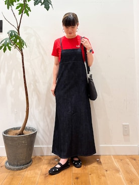 「PENNEYS（ぺニーズ）の『別注』PENNEYS×DOORS　THE FOX SHORT-SLEEVE T-SHIRTS（Tシャツ/カットソー）」を使った、すぎやまめぐみさん（レディース・163cm）の夏コーディネート